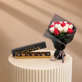 Royal Rose Bouquet with Vocca Delice Chocolates 70gm