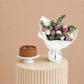 Made For You Bouquet with Ferrero Rocher Cake