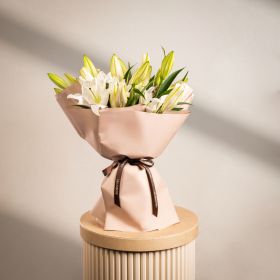 White Serenity Lily Bouquet