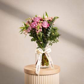 Blushing Rose in a Vase