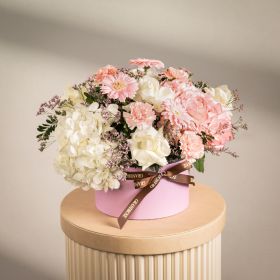 Snow n Blush Arrangement