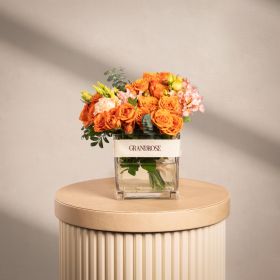 Sunset Peach Glow Vase