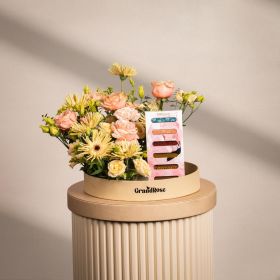 Chocolate Blossom Round Tray