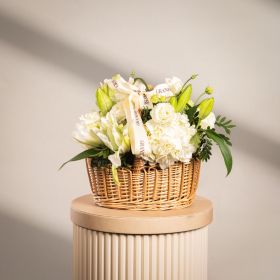 White Petal Harvest Basket