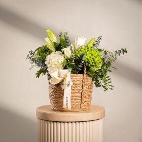 Green Mist Petal Basket