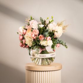 Peach Silk Floral Sphere