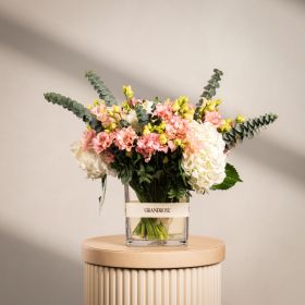 Peach Mist Square Vase