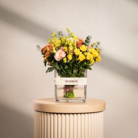Citrus Field Square Vase