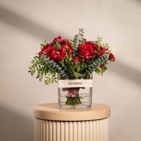 Scarlet Muse Square Vase