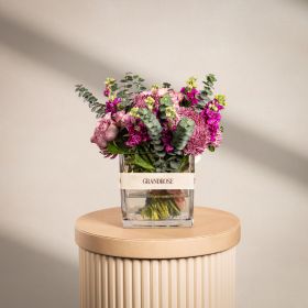 Lilac Velvet Square Vase