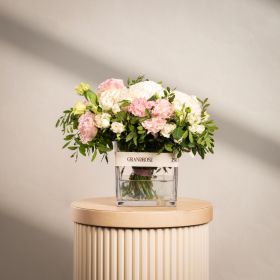 White Orchard Square Vase