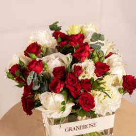 Red Velvet Rose Vase