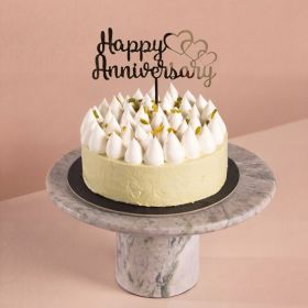 Pistachio Cake with Happy Anniversary Stick