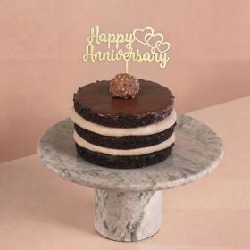 Mini Ferrero Rocher Cake with Happy Anniversary Stick