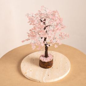 Salt & Crystal - Rose Quartz Gemstone Tree of Life