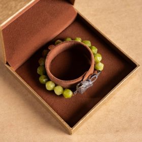 Salt & Crystal - Olive Jade Green with Panther