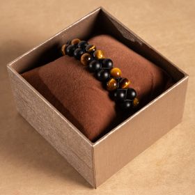 Salt & Crystal - Empowerment Tiger Eye and Onyx Double Bracelet