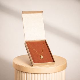 Salt & Crystal - Bear White Zircon 925 Gold Plated Pendant Necklace