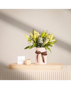 Waiting Wonder Floral Arrangement with Caroline Svedbom Noelle Bracelet – Emerald