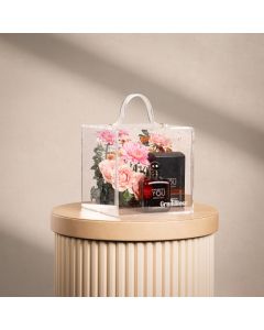 Brilliant Acrylic Box Gold Handle Signature