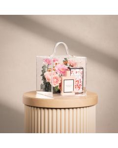 Velvet Acrylic Box Gold Handle Collection