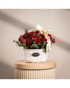 Ruby Velvet Rose Basket