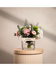 Green Whisper Square Vase