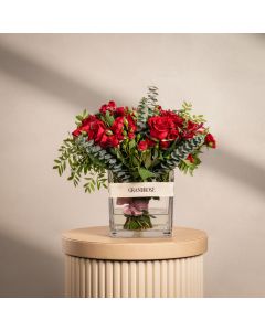Scarlet Muse Square Vase