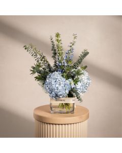 Blue Silk Square Vase