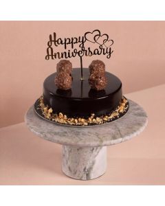 Ferrero Rocher Cake with Happy Anniversary Stick