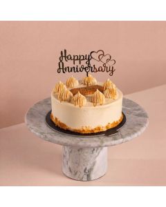Lotus Cake with Happy Anniversary Stick