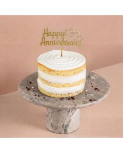 Mini Honey Cake with Happy Anniversary Stick