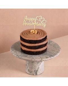 Mini Chocolate Fudge with Happy Anniversary Stick