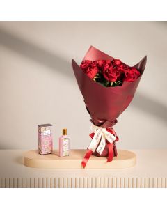 Red in Love Bouquet with Gucci Flora EDP for Women 100ML
