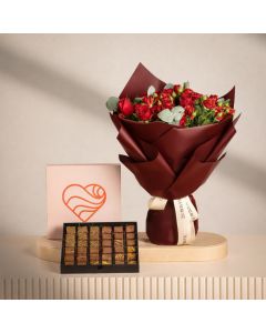 Your Love Bouquet with Addict Chocolate Box 36s