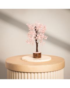 Salt & Crystal - Rose Quartz Gemstone Tree of Life
