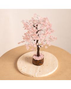 Salt & Crystal - Rose Quartz Gemstone Tree of Life
