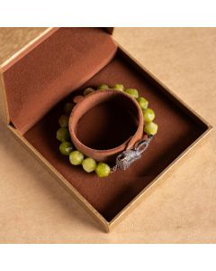 Salt & Crystal - Olive Jade Green with Panther
