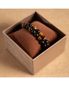 Salt & Crystal - Empowerment Tiger Eye and Onyx Double Bracelet
