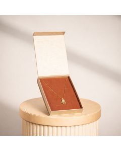 Salt & Crystal - Bear White Zircon 925 Gold Plated Pendant Necklace