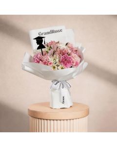 Classy Pink with Grad Boy Topper