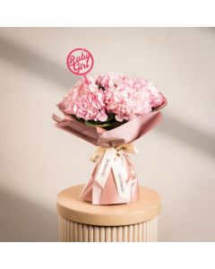Blush Hydrangea Harmony with Baby Girl Topper