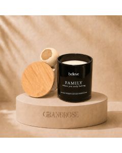 Believe Black Jar Family Candle