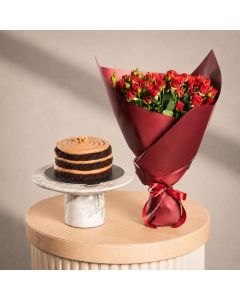 Velvet Bloom with Mini Fudge Cake